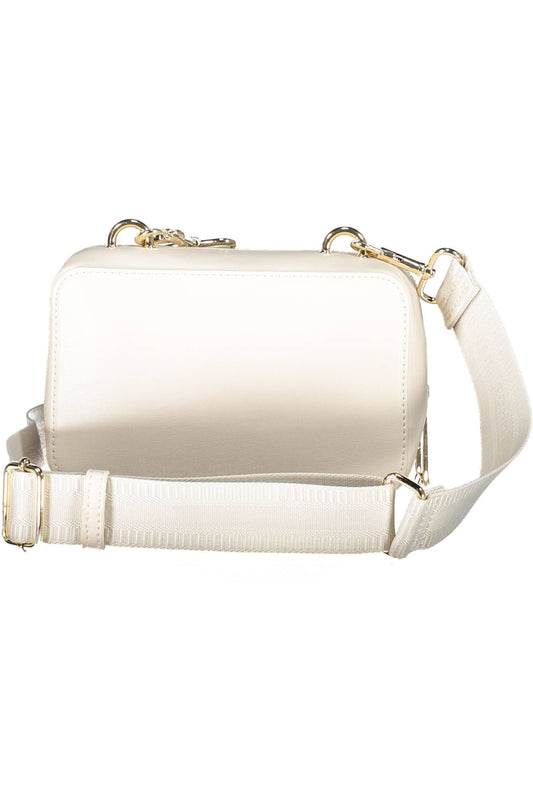 Chic White Contrast Detail Shoulder Bag