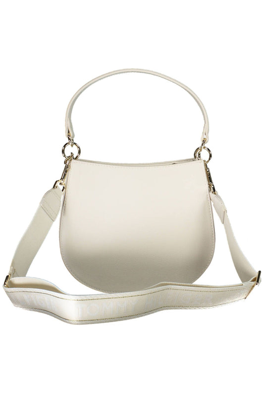 Chic White Contrast Detail Shoulder Bag