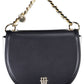 Chic Blue Chain Handle Shoulder Bag
