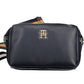 Elegant Blue Shoulder Bag with Contrasting Details
