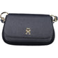 Chic Blue Polyurethane Shoulder Bag