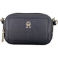 Chic Blue Shoulder Bag with Logo Detail