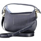 Chic Blue Magnetic Handbag with Contrasting Details