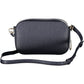 Chic Blue Shoulder Bag with Logo Detail