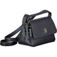 Elegant Blue Polyester Handbag with Logo