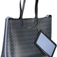 Chic Reversible Tote with Clutch in Contrasting Blue