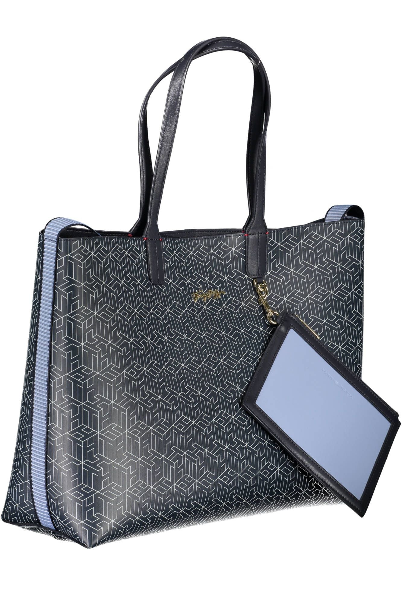 Chic Reversible Tote with Clutch in Contrasting Blue