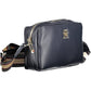 Elegant Blue Shoulder Bag with Contrasting Details