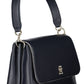 Elegant Blue Shoulder Bag with Contrasting Details