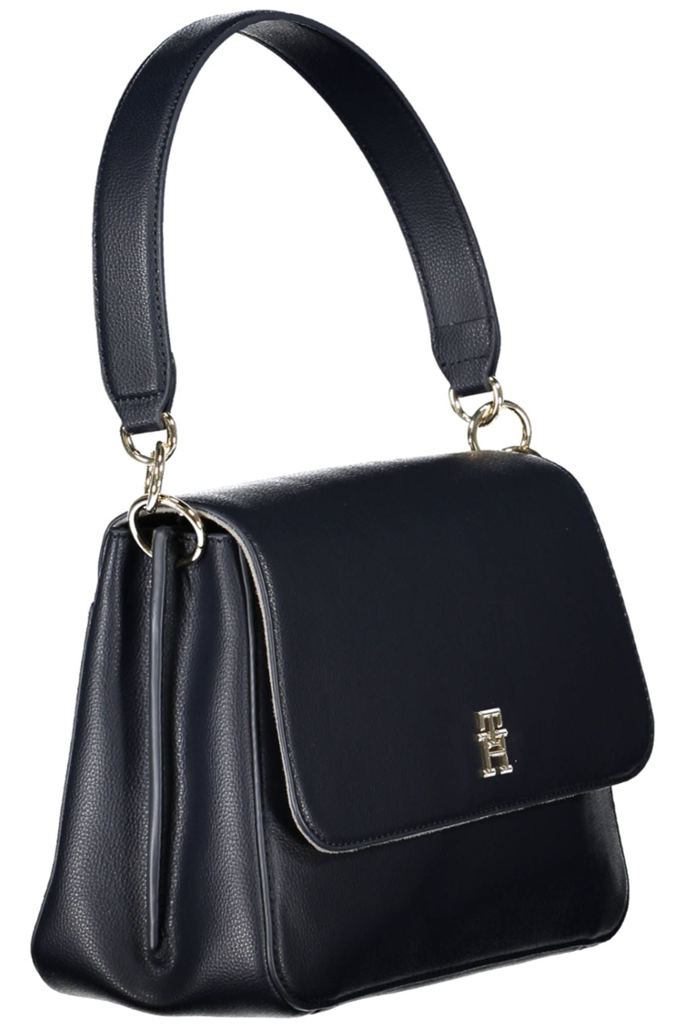 Elegant Blue Shoulder Bag with Contrasting Details