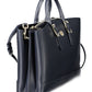 Chic Blue Two-Handle Shoulder Strap Bag