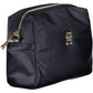 Chic Blue Shoulder Bag with Contrasting Details