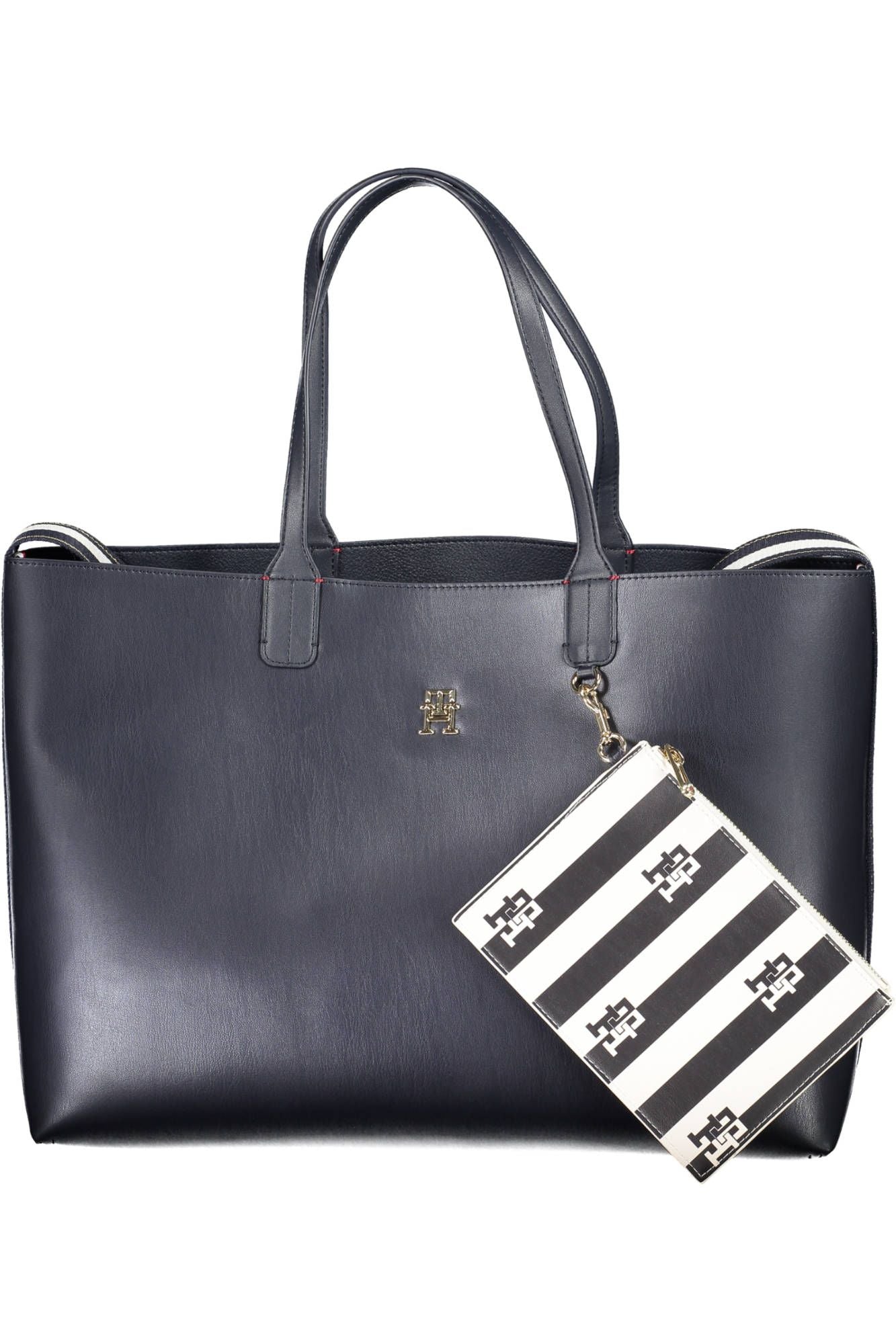 Elegant Blue Shoulder Bag with Pochette