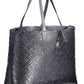 Chic Blue Contrasting Detail Shoulder Bag