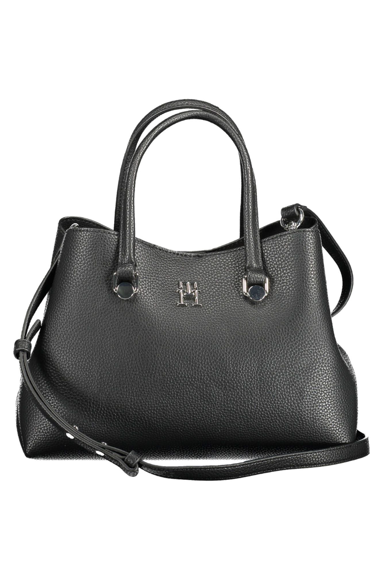 Elegant Black Two-Compartment Handbag