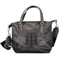 Elegant Black Nylon Handbag with Logo