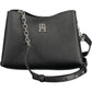 Elegant Black Polyester Shoulder Bag