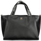 Elegant Black Shoulder Handbag with Logo Detail