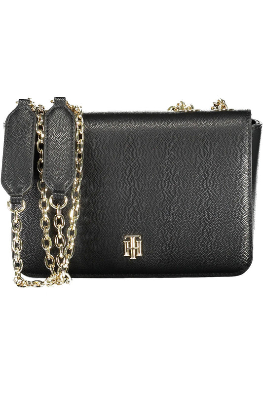 Elegant Black Chain-Strap Shoulder Bag