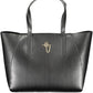 Elegant Black Shoulder Bag with Contrasting Details