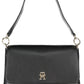 Elegant Black Shoulder Bag with Contrasting Details