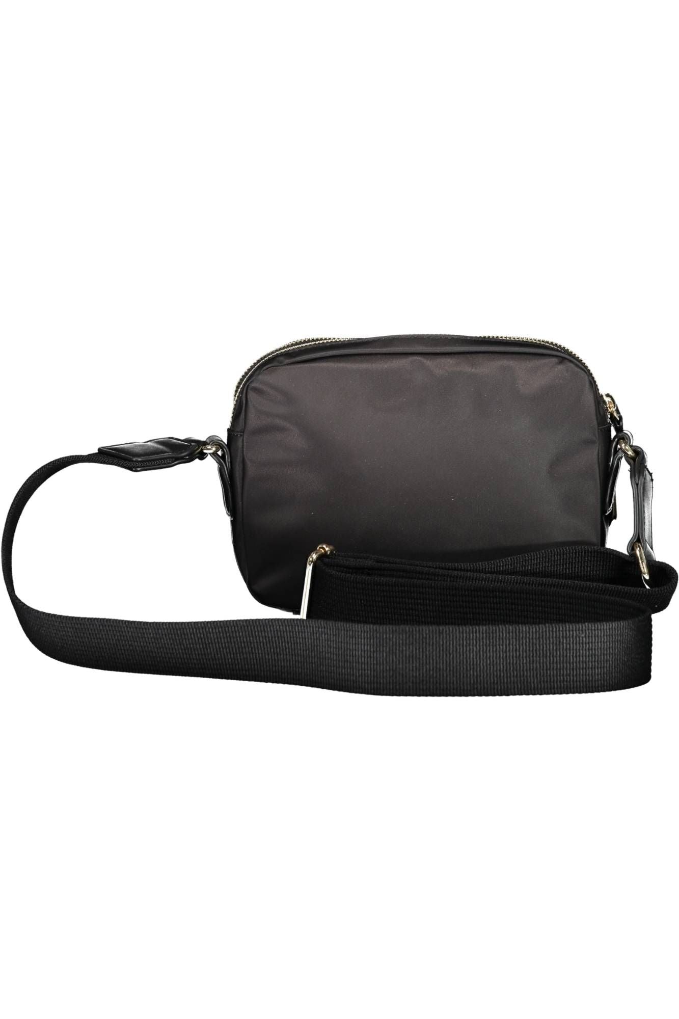 Elegant Black Contrasting Details Shoulder Bag