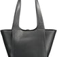 Chic Black Snap Closure Shoulder Bag