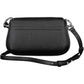 Elegant Black Shoulder Bag with Logo Clasp