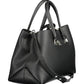 Elegant Black Two-Compartment Handbag