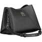 Elegant Black Polyester Shoulder Bag