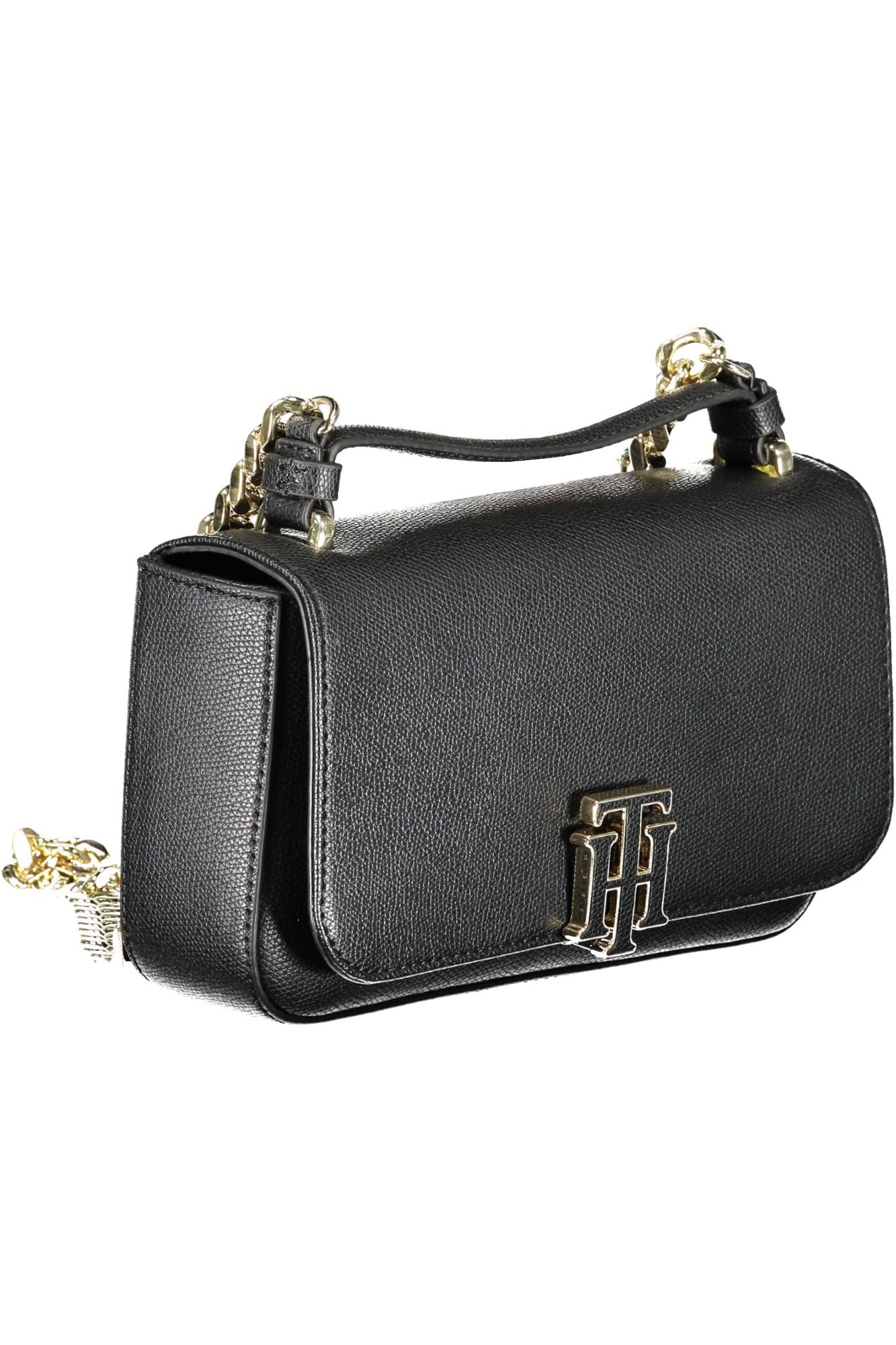 Black Polyester Elegance Shoulder Bag