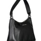 Elegant Black Shoulder Handbag with Logo Detail