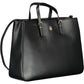 Elegant Black Contrast Detail Handbag