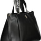Elegant Black Shoulder Handbag with Logo Detail