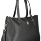 Chic Black Contrasting Detail Tote Bag