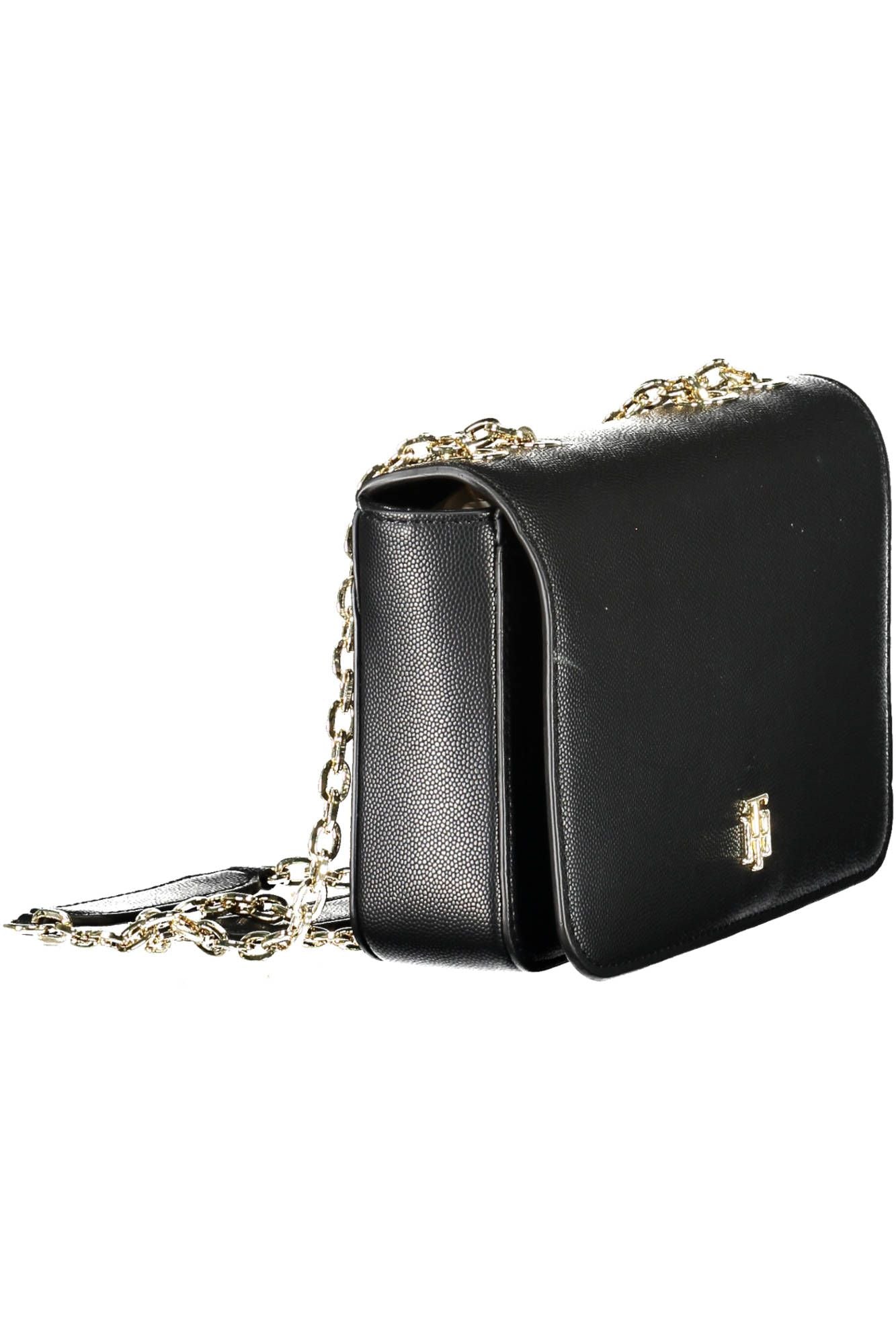 Elegant Black Chain-Strap Shoulder Bag