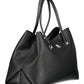 Elegant Black Polyester Shoulder Bag