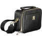 Elegant Black Polyurethane Handbag with Logo