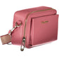 Chic Pink Shoulder Bag with Contrasting Accents