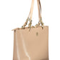 Chic Pink Shoulder Tote with Contrasting Details