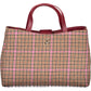 Chic Red Cotton Tote with Removable Strap