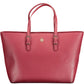 Elegant Red Shoulder Tote with Laptop Holder
