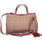 Chic Red Cotton Tote with Removable Strap