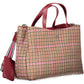 Chic Red Cotton Tote with Removable Strap