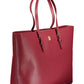 Elegant Red Shoulder Tote with Laptop Holder