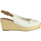 Chic White Ankle Buckle Heeled Sandals
