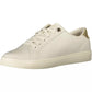 Chic Beige Lace-Up Sporty Sneakers