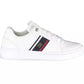 Chic White Lace-Up Sneakers with Logo Detail
