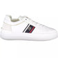 Chic White Lace-Up Sneakers with Logo Detail