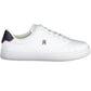 Chic White Lace-Up Sporty Sneakers